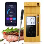 AIRMSEN Kabelloses Fleischthermometer mit Bluetooth und LCD-Display, IPX8
