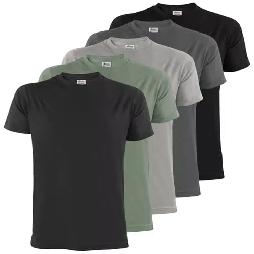 ALPIDEX Herren T-Shirts Rundhals einfarbig in verschiedenen Größen