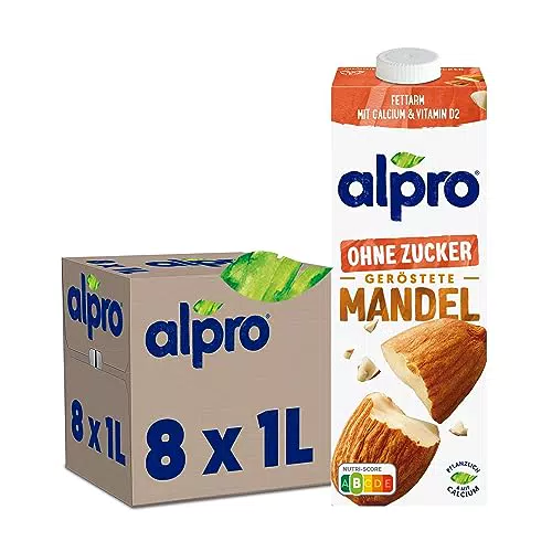 Alpro Mandeldrink ohne Zucker – Calcium- und Vitaminquelle, vegan und laktosefrei