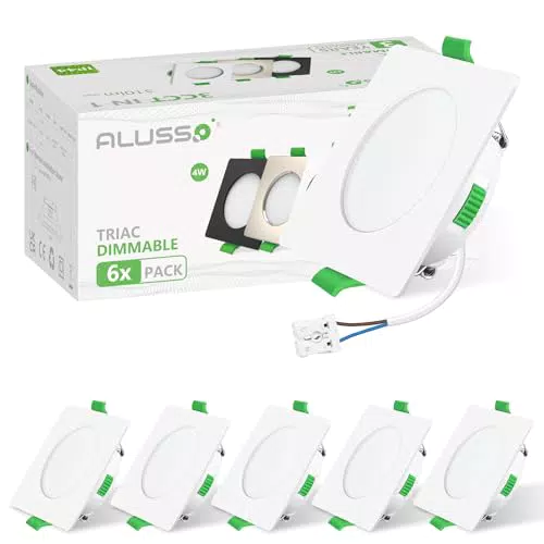 ALUSSO LED Einbaustrahler 230V Dimmbar, 3CCT, IP44 für Badezimmer und Küche