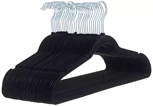 Amazon Basics Kleiderbügel aus Samt für Anzüge, schmal