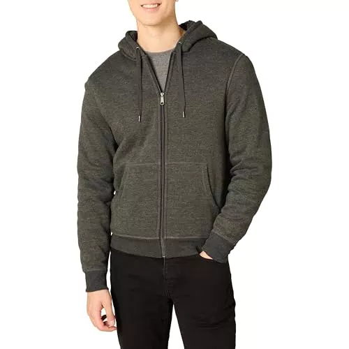 Amazon Essentials Herren Fleece-Sweatshirt mit Kapuze und Sherpa-Futter