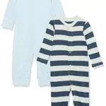 Amazon Essentials Unisex Baby Fußloser Overall aus Bio-Baumwolle