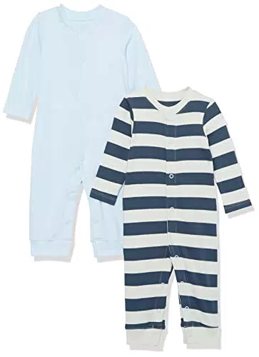Amazon Essentials Unisex Baby Fußloser Overall aus Bio-Baumwolle