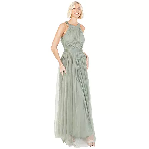 Anaya with Love Damen Maxi Kleid Halter Neck A-Linie Abendkleid für Hochzeiten