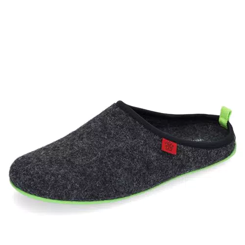 Andres Machado Dynamic Unisex Hausschuh aus Naturwolle mit anatomischer Sohle