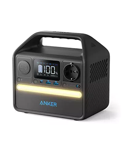 Anker 521 Tragbare Powerstation 256Wh, 300W Leistung, 5 Anschlüsse für Outdoor