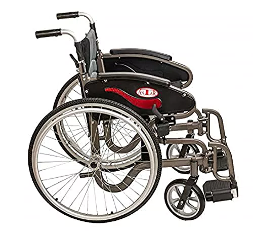 Antar AT52309 Rollstuhl mit 43 cm Sitzbreite für optimale Mobilität