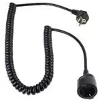 Schwabe Spiralleitung 2,5m dehnbares Kabel mit Schutzkontaktstecker 230V 16A