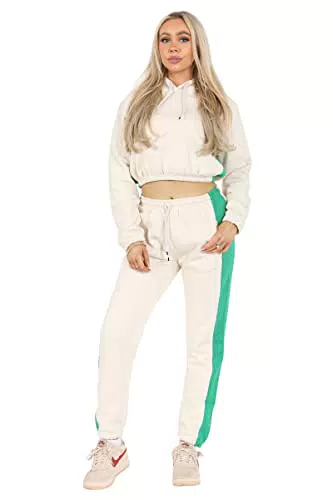 Bahob® Damen Trainingsanzug mit Kapuzenpullover und Jogginghose für Fitness