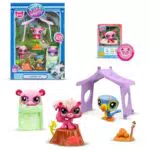 BANDAI Littlest Pet Shop Camping Set mit Panda, Tukan und Eichhörnchen