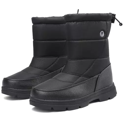 BARFULKER Winterschuhe Herren Damen Warm Gefüttert Rutschfest Outdoor Boots
