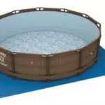 Bestway Flowclear™ quadratische Bodenplane für Aufstellpools bis Ø 366 cm