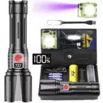 BEYSTE LED Taschenlampe Aufladbar 500000 Lumen, Taktische Wasserdichte Lampe