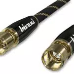 Elite-Series SAT Antennenkabel 1m F-Stecker Koaxialkabel für DVB-S/S2 UHD HDTV