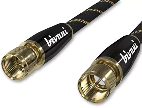 Elite-Series SAT Antennenkabel 1m F-Stecker Koaxialkabel für DVB-S/S2 UHD HDTV
