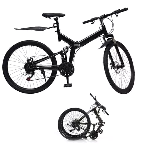 BJTDLLX 26 Zoll Faltrad Klapprad 21-Gang V-Bremse für Herren, Damen und Kinder