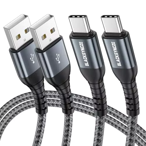 BLACKSYNCZE USB C Kabel 3.1A Schnellladekabel für iPhone, Galaxy und Huawei