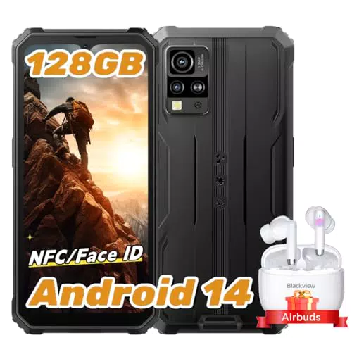 Blackview BV4800Pro Outdoor Smartphone, Android 14, 12GB RAM, 128GB Speicher, IP69K