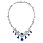 Bling Jewelry Art Deco Statement Halskette für Braut mit Baguette Zirkonia