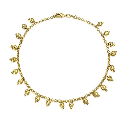 Bling Jewelry Bollywood Boho Traditionelles Indisches Fußkettchen für Frauen