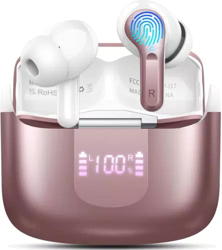 Bluetooth Kopfhörer, Kabellos, 5.3, 48Std Akku, ENC Geräuschunterdrückung, IP7