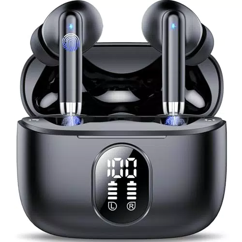 Bluetooth Kopfhörer Sport In Ear mit 4 ENC Mics, IP7 Wasserdicht, USB-C
