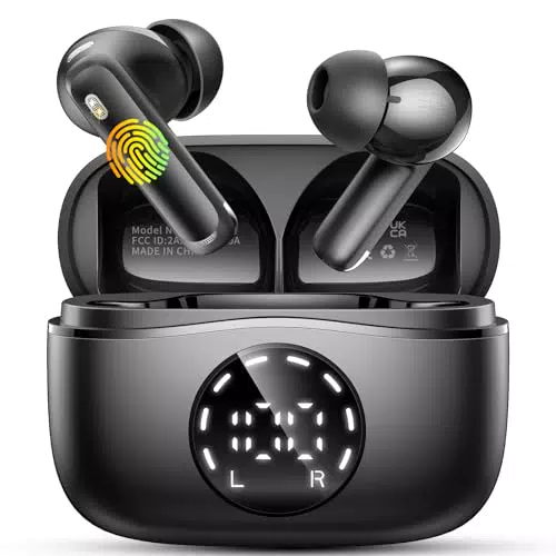 Bluetooth Kopfhörer In Ear mit 4 Mikrofonen, Noise Cancelling, 48H Spielzeit, IP7