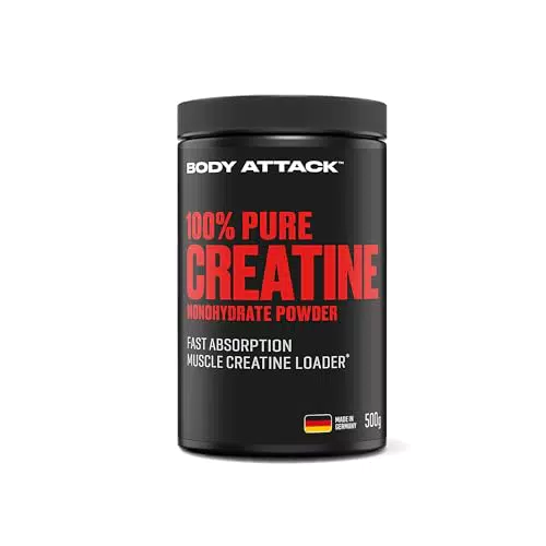 Body Attack 100% Pure Creatine - Hochwertiges Creatin Monohydrat für Training