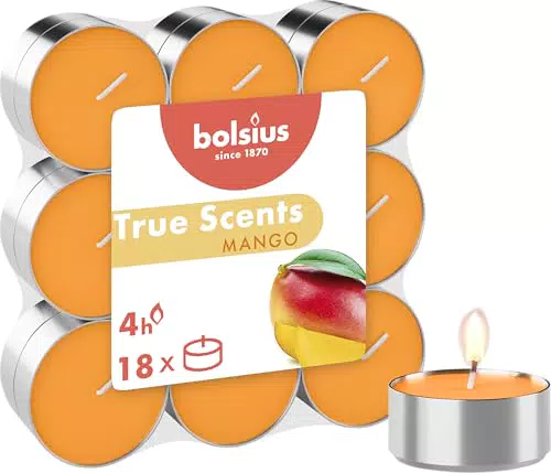 Bolsius True Scents Teelichter mit Baumwolldocht, Lavendel, 4 Stunden Brenndauer
