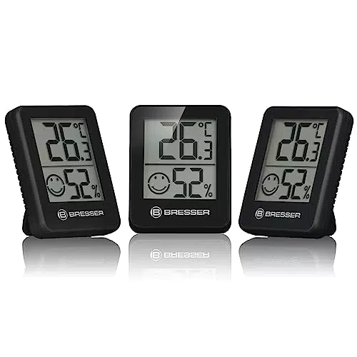 Bresser Digitales Raumthermometer und Hygrometer für Luftfeuchtigkeit und Schimmelvorbeugung