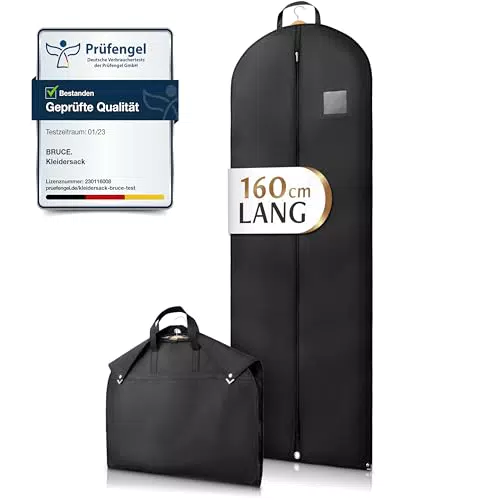 Bruce Premium Kleidersack 160 cm – Atmungsaktive Schutzhülle für Anzüge und Mäntel