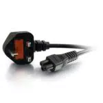 C2G Laptop-Netzkabel 3 Meter (IEC60320C5 nach BS1363) Kleeblatt-Netzkabel
