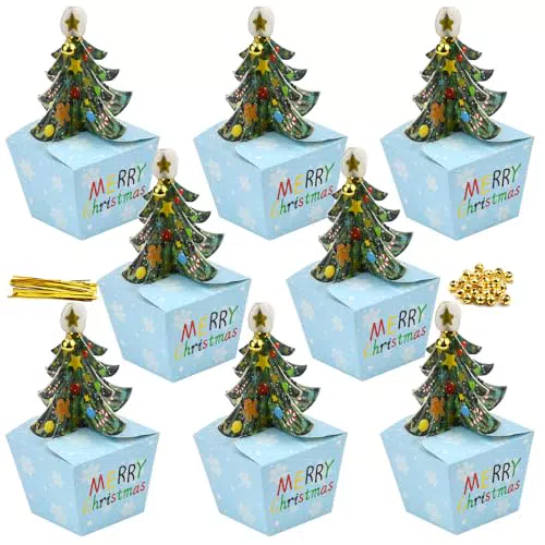 CAREDGO Geschenkboxen Weihnachten – Geschenkschachtel für Pralinen und Süßigkeiten