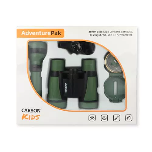 Carson HU-401 AdventurePak Outdoor-Entdeckerset für Kinder mit Fernglas und Kompass