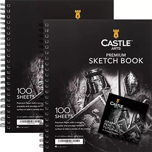 Castle Art Supplies Skizzenbücher 9x12 Zoll – Premium Qualität für Künstler