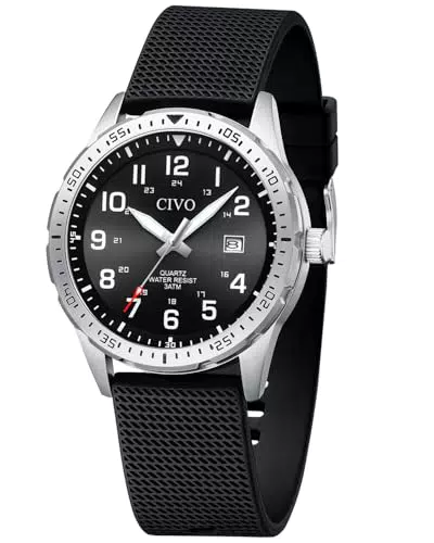 CIVO Herren Uhr Analog Quarz – Klassische Armbanduhr mit Datum und Leuchtfunktion