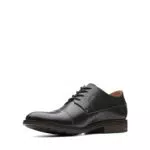 Clarks Herren Becken Cap Derbys in Schwarz - Hochwertige Lederschuhe