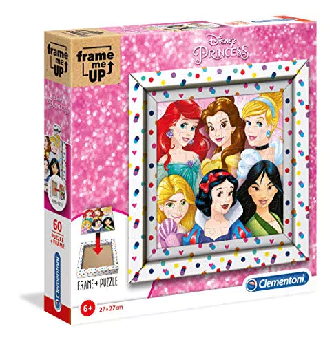 Clementoni Frame me up Princess – Puzzle für Kinder ab 4 Jahren, mit Rahmen