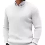COOFANDY Herren Strickpullover Rundhals Langarm Feinstrick Trendy Pullover