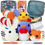 Coopay Häkelset für Anfänger – DIY Set mit Anleitung für Tiere wie Pinguin und Fuchs