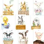 CreativeRobin FarmTier Poster für das Kinderzimmer – Süße Deko für Babys