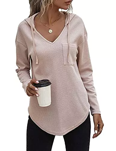 Cuptacc Damen Hoodie Oversize Pullover Langarmshirt Sweatshirt
