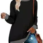 Cuptacc Damen Sweatshirt mit Rundhalsausschnitt – Langarm Pullover für Herbst 2024