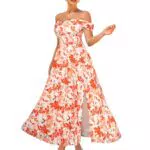 Damen Maxikleid Schlitz Ärmellos A-Linie Spaghettiträger V-Ausschnitt Cocktailkleid