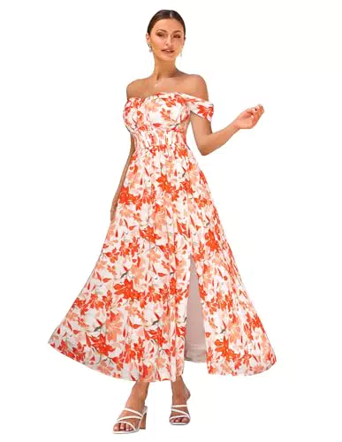 Damen Maxikleid Schlitz Ärmellos A-Linie Spaghettiträger V-Ausschnitt Cocktailkleid