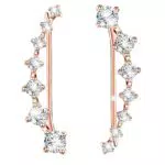 Sterling Silber Damen Ohrringe hypoallergen mit 7 Kristallen – Geburtstagsgeschenk