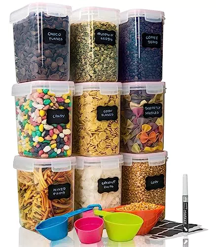 Deco haus Vorratsdosen mit Deckel luftdicht 16er Set - Für Nudeln