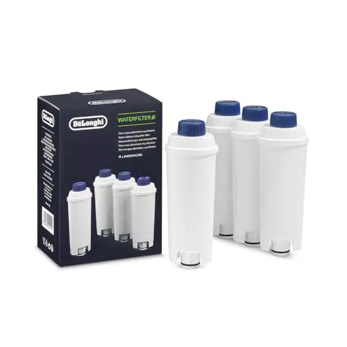 De'Longhi Original Wasserfilter 4er Pack DLSC321 - Zubehör für De'Longhi Kaffeevollautomaten mit Wasserfilter