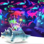 Dino Projektor für Kinder – Sternenhimmel Lampe mit 8 Farben und Rotation